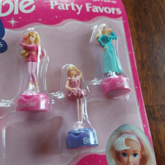 Barbie Vintage Party Favors Mini Figurines Mattel 1998 NOS Unopened - Picture 4 of 8